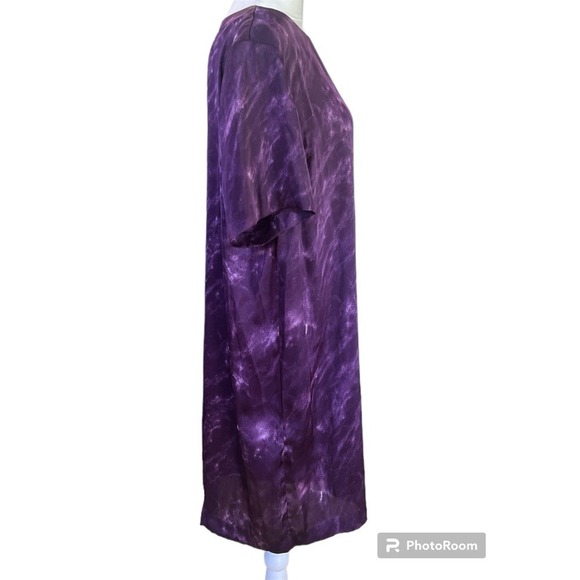MICHAEL Michael Kors Purple T-Shirt Style Polyester Dress Size 10 NWT - Picture 2 of 5